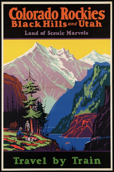 Colorado Rockies Black Hills and Utah - Vintage Poster
